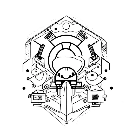 A Tattoo Of A Laptop With A Galaxy Design On The Screen