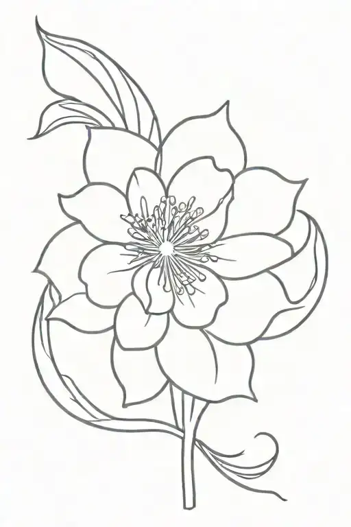 Flower Color Outline