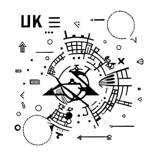 A Tattoo Of Drum Notation Spelling Out A Meaningful Word