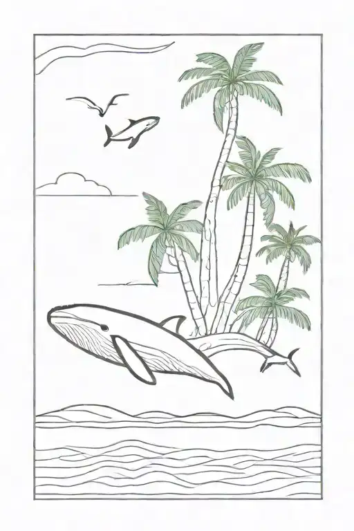 A Whale And A Palm Tree