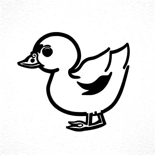 Baby Duck With Beer In Beak