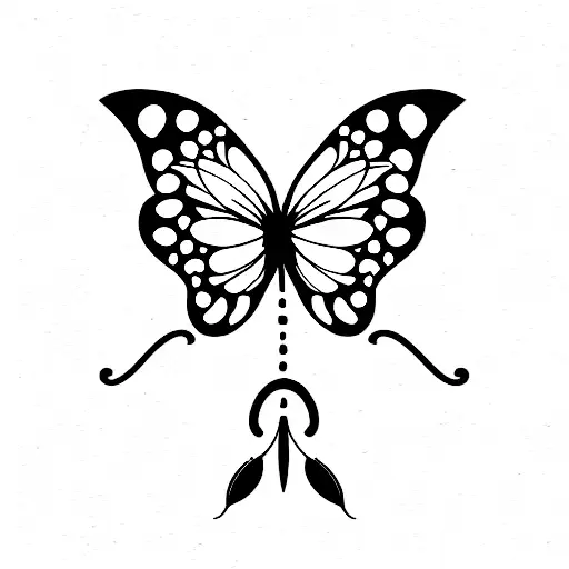 Semicolon Dancing Flower Fairy Butterfly