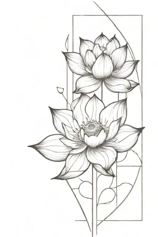 Golden Ratio With Lotus Flower Sleeve
