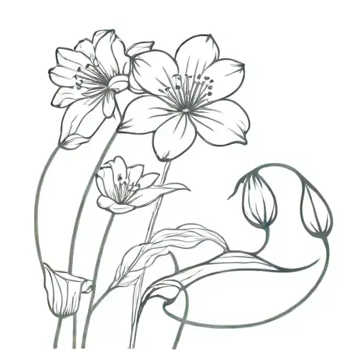 Lily Daisy Lily Poppy Flower With Stem