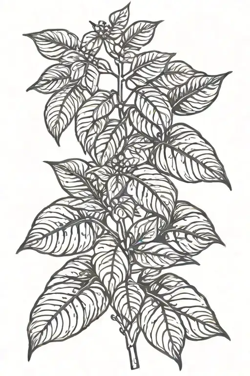 Coffee Plant Around Elbow Length