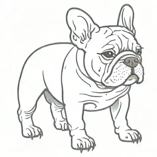 French Buldog Color Black White