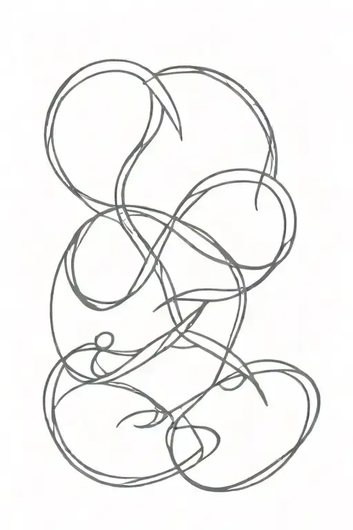 Infinity Symbol With Love Symbol Intertwined With Initial