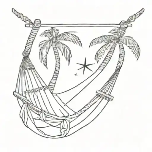 Beach Ocean Palm Tree Hammock