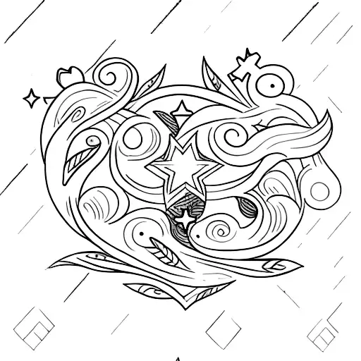 Star Leaves And Heart