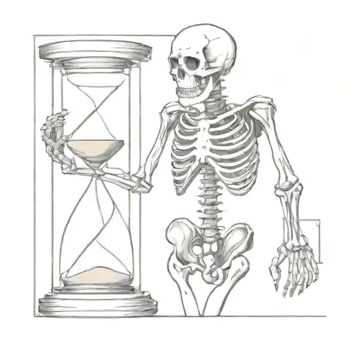 Skeleton With Sandtimer Made
