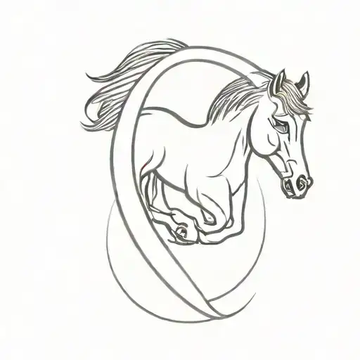 Horse Shoe With A B In