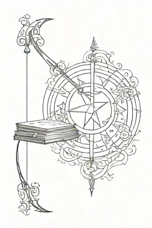 Books With Sagittarius Symbols And Quarter Moons