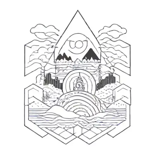 A Tattoo Inspired By The Band Twenty One Pilots Featuring Their Logo With A Starry Background