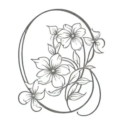 Clover Leaf And Horse Shoe Outline