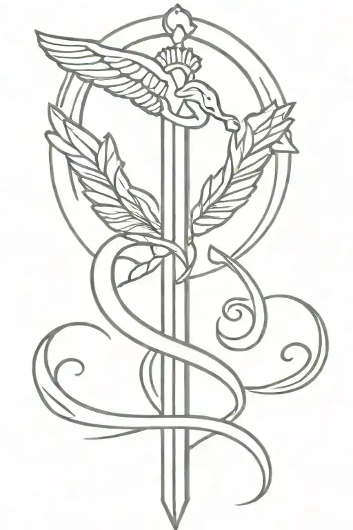 Caduceus Staff Symbol