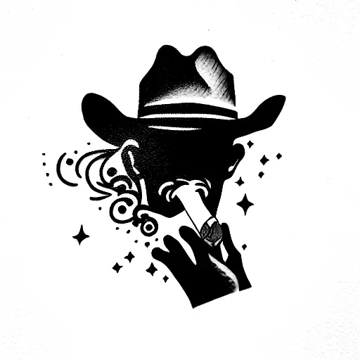 Cowboy Smoking A Cigarette