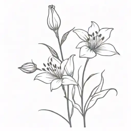 Wildflower Violet Rose Lily