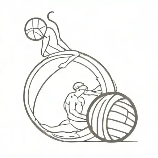 Aquarius And Volleyball