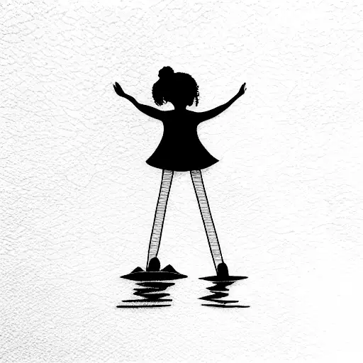 Little Black Girl On A Stilt