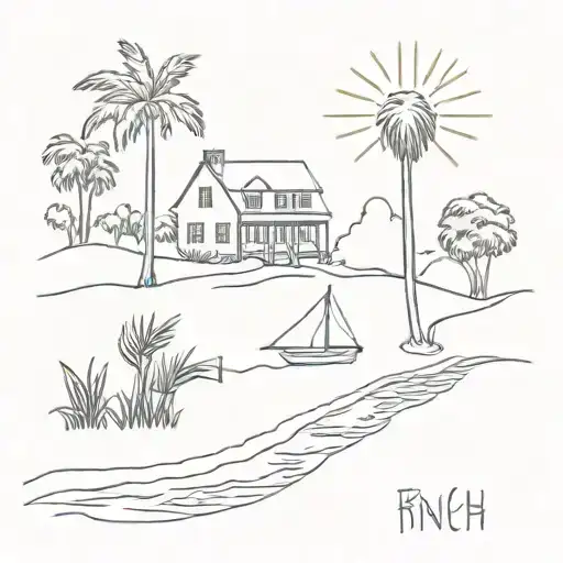 Charleston Beach Landscape Inspired