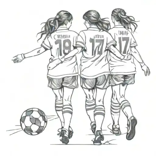 Soccer Team Women Holding Hands Holding Each