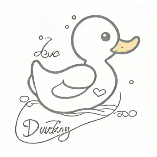 Rubber Duck With Text 'I Ducking Love You' Written