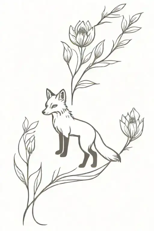 Fox Paws And Blood Lilies Intertwined