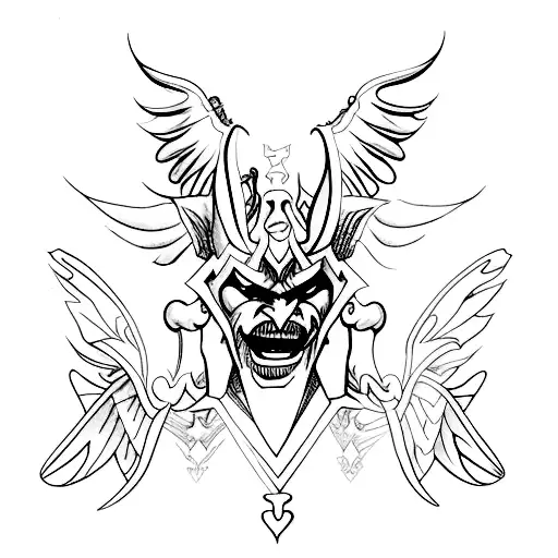 Chess Figure With Demonwings