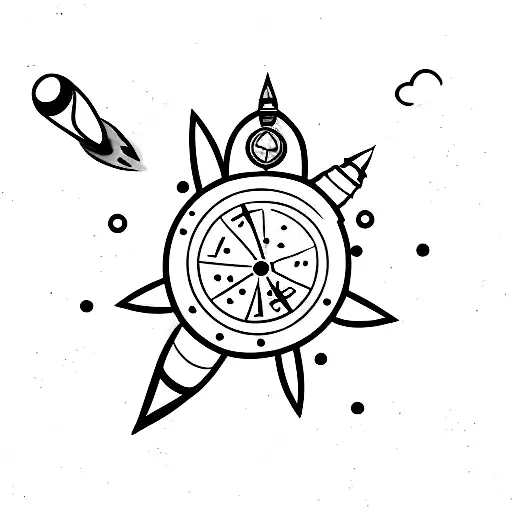 A Snow Globe With A Rocket And Goldorak Inside