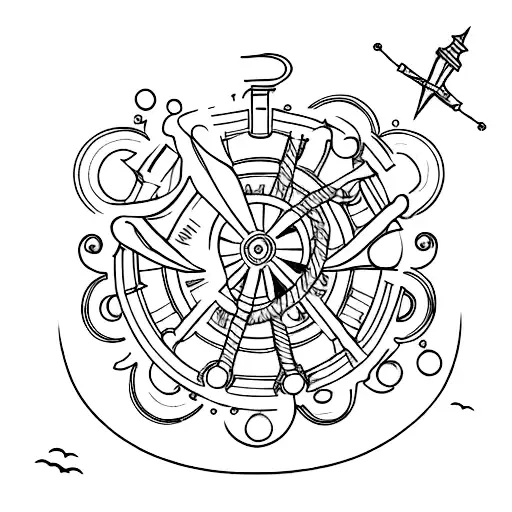 Freedom On The Sea And Treasure Chest