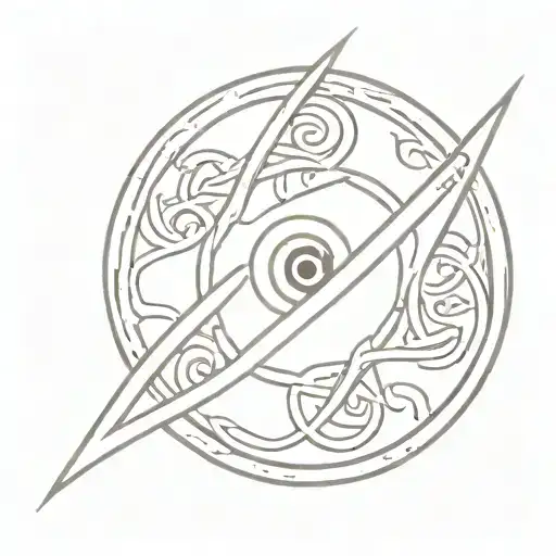 Celtic Symbol With Evil Eye Inside