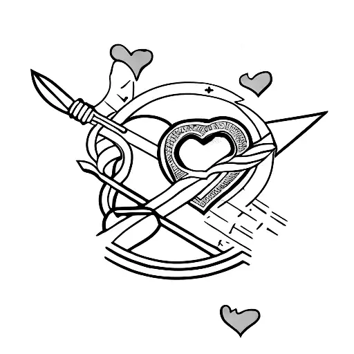 Bow And Arrow Heart Simple