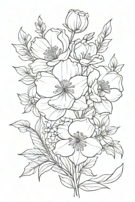 Birth Month Flower Bouquet March And June