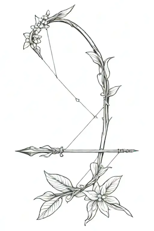 Vine Bow With Arrow Weapon