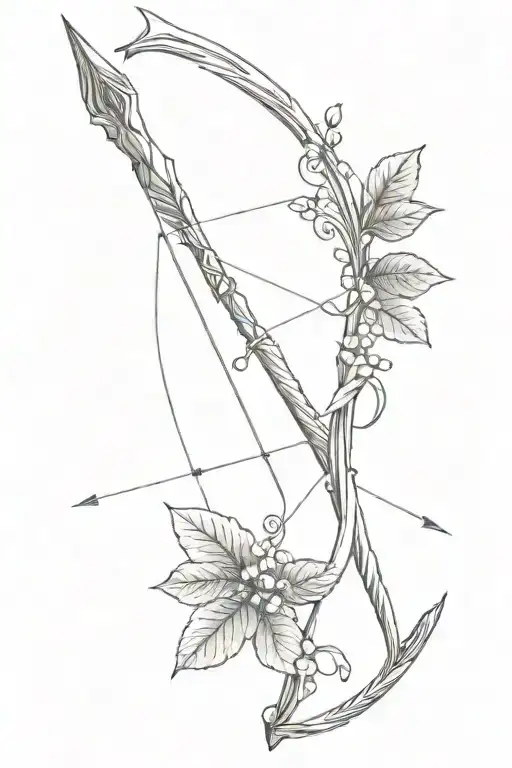 Vine Bow With Arrow Weapon