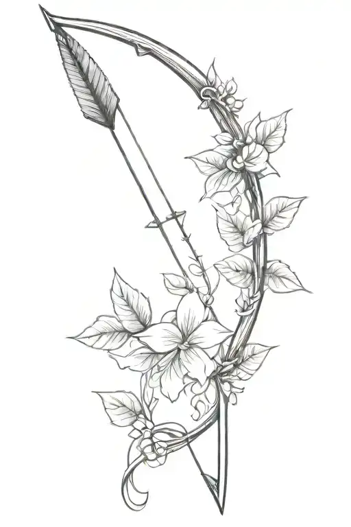 Vine Bow With Arrow Weapon