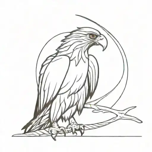 Wedge Tail Eagle Holding Spear