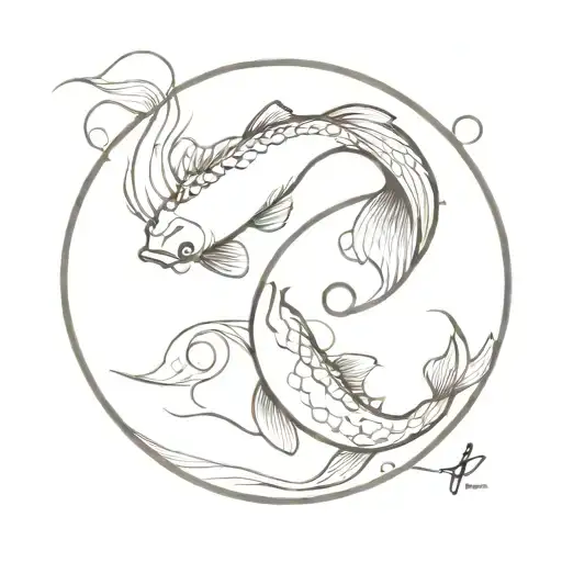 Yin Yang Koi Fish