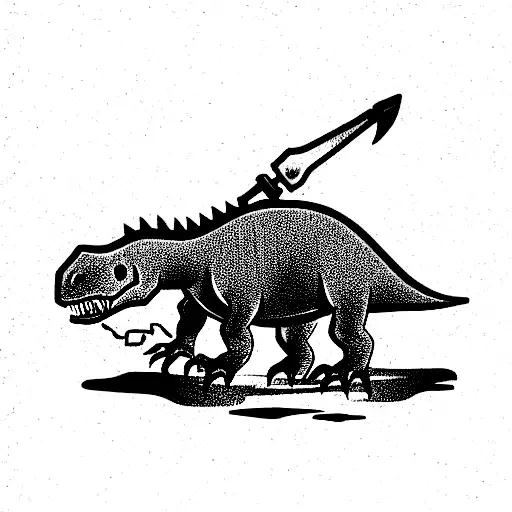 Dinosaur With Axe