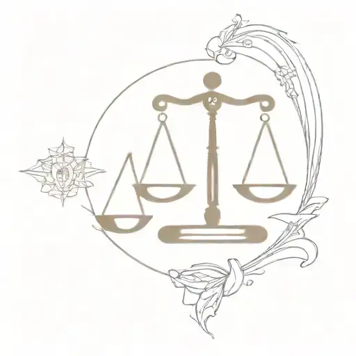 Justice Scales With Eye Symbol Integrated Representing Balance Of Life