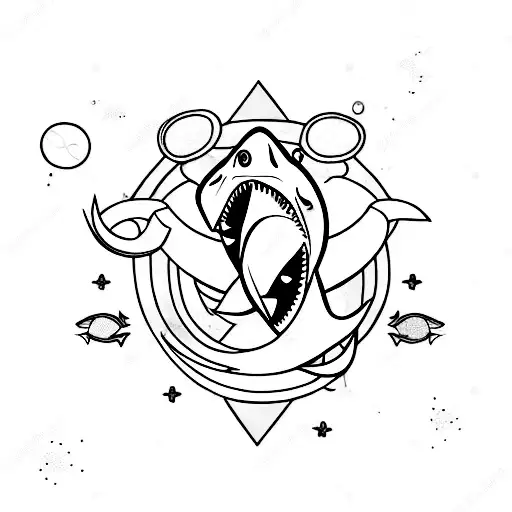 Shark With Celestial Decoration