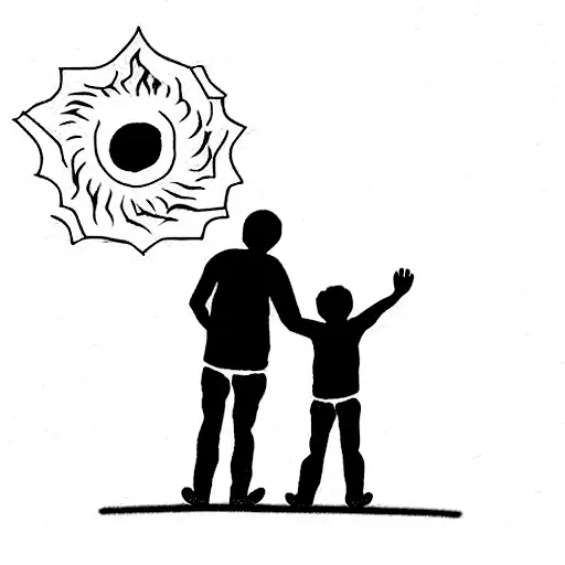 Son Saying Goodbye To Father At His Stone For The Final Time