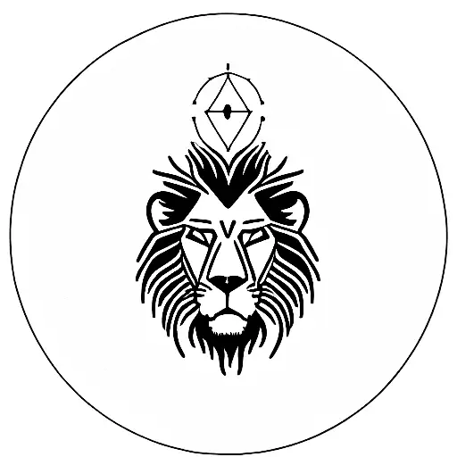 Lion Astro Above Cloud Single Continuous Line