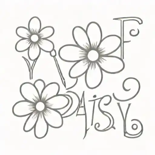 A Lab And The Name Daisy In Funky Font The Letters