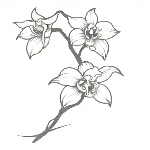 Katana Next To One Orchid