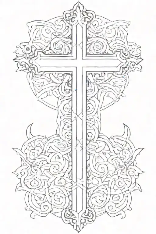 Christian Cross Long And Tall With