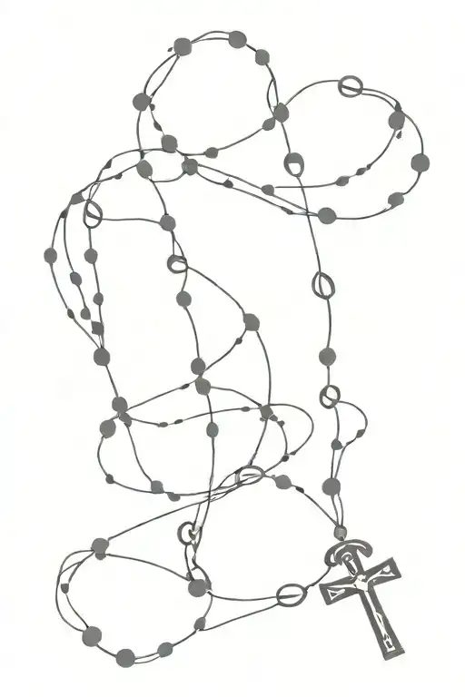Rosary Beads Intertwined