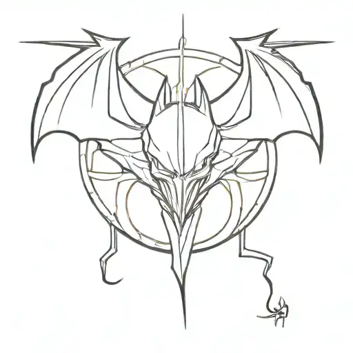 Batman Logo And Dragon