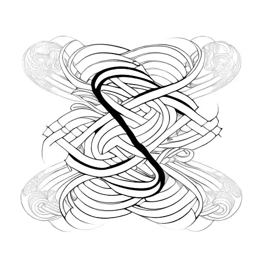 A Stylized Letter R Intertwined With An Infinity Symbol