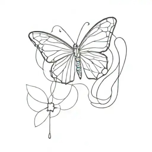 Leo Smybol And Butterfly